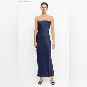 Beautiful bec and bridge strapless navy dress